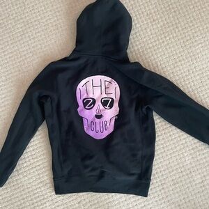 Machine Gun Kelly MGK 27 Coffee Club Pills Skull Hoodie Sweatshirt Black Purple